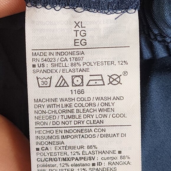 Womens Blue Stretchtech Quick Dry Wide Leg Capri Pants Drawstring Waist XL - Picture 6 of 12